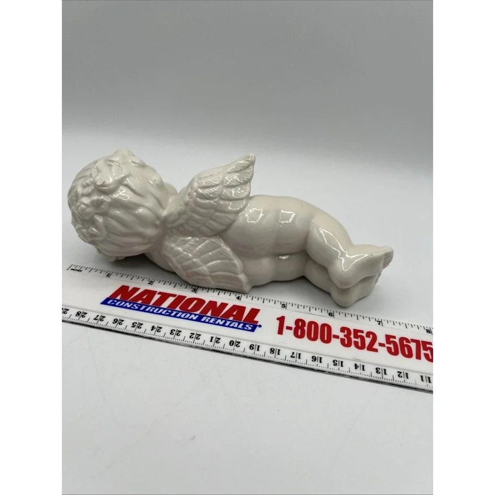 Vintage Porcelain Cherub Sleeping Angel Shelf Sitter, Vintage JCPenney 7
